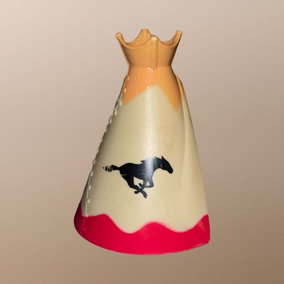 2003 Lincoln Logs Rocky River Trading Post Native American Figures Teepee B17 - Picture 3 of 7